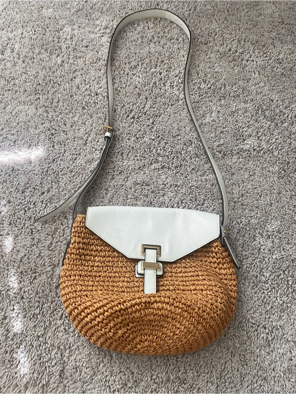 Michael Kors Naomi raffia crossbody bag